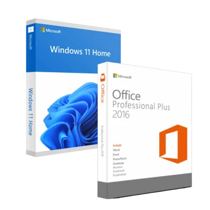 Pachet Windows 11 Home + Office 2016 Pro Plus - Licente Permanente