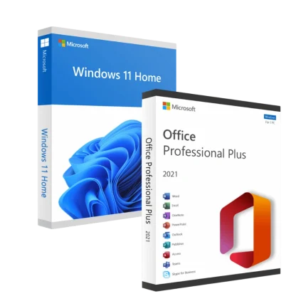Pachet Windows 11 Home + Office 2021 Pro Plus - Licente Permanente
